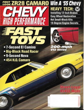 CHEVY HIGH PERFORMANCE 1992 JUNE - 7-SEC EL CAMINO,9-SEC NOVA, 454 HO CAMARO